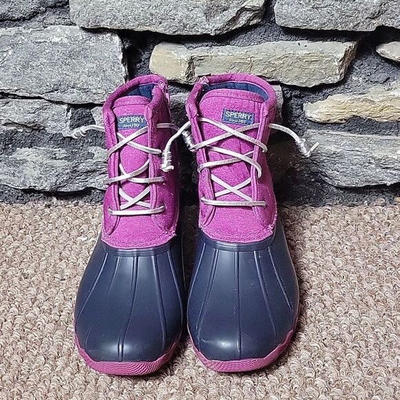 Women's Sperry Top sider duck waterproof rain winter boots pink sz 6 - Picture 2 of 10